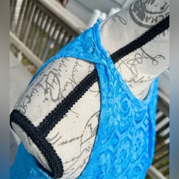 Speechless Sky Blue Scalloped Lace Yoke Shift Dress LIKE NEW CONDITION!​ - Picture 5 of 10